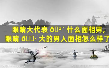 眼睛大代表 🪴 什么面相男,眼睛 🕷 大的男人面相怎么样了